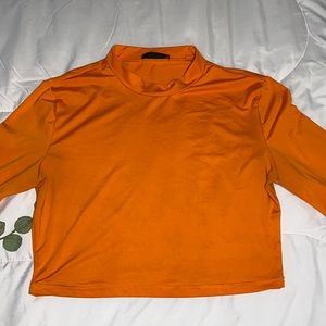 Orange crop top